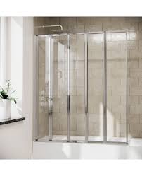 Hydra 5 Fold Folding Bath Shower Glass