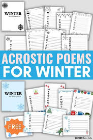 8 free acrostic poems for winter pdf
