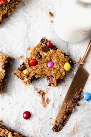flourless monster cookie bars the