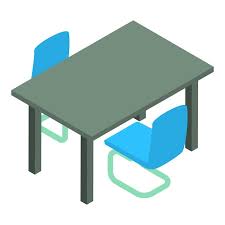 Conference Furniture Icon Isometric