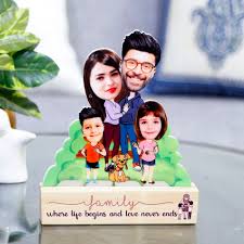 loving family personalized caricature