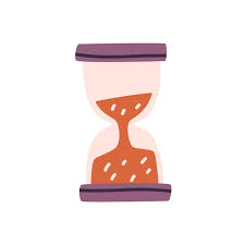 Hourglass With Sand Flowing Sandglass