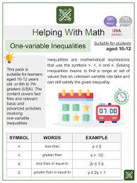 One Variable Inequalities Themed Math