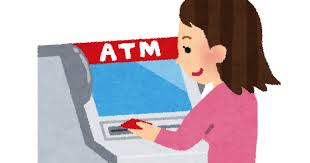 ATMを使う人のイラスト | かわいいフリー素材集 いらすとや