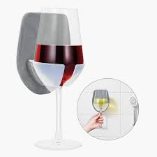 This Genius Bath Wine Glass Holder Is