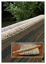 crocheted rag rug