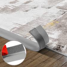 suveus 10ft floor transition strip self adhesive carpet edging trim strip threshold strips for threshold height less than 5 mm grey