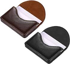 19 best business card holder wallets of 2021. Amazon Com Kiniza 2 Pcs Leather Business Card Case Holder Pocket Cards Wallet Case For Men Women Name Card Case Holder With Magnetic Shut Holds 25 Business Cards Black And Coffee Office Products