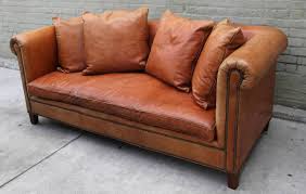 ralph lauren leather upholstered sofa w