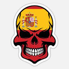 spanish flag skull cool spain skull