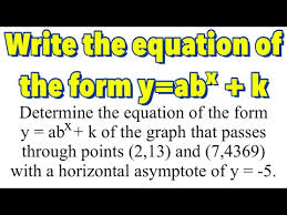 writing exponential equation of the