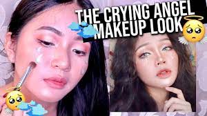 crying angel makeup look