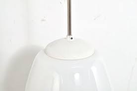 White Milk Glass Ceiling Lamp 1960s