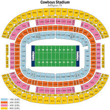 at t stadium seating chart dallas cowboys