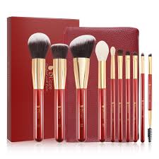 10 pcs ducare pro makeup brushes set