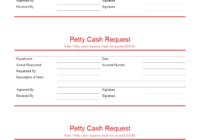 Sample Of Petty Cash Request Form Petty Cash Request Free Petty Cash
