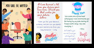 farewell and goodbye cards for