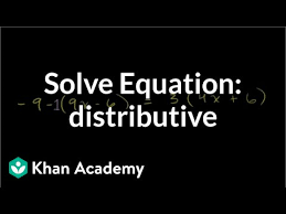 Solving Equations With The Distributive