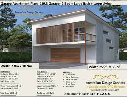 Garage Apartment 2 Bedroom House Plan