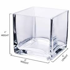 Square Glass Vases Container For Home