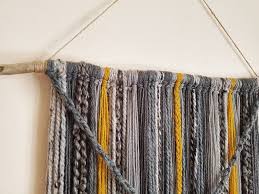 boho yarn tapestry macrame wall hanging