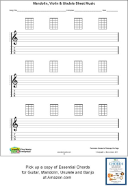 Ukulele Songs Ukulele Blank Sheet Music Staff Tab Acoustic