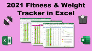 2021 fitness weight tracker app excel