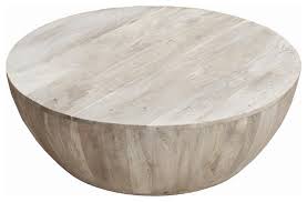 36 Inch Round Mango Wood Coffee Table