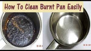 diy how to clean burnt pan easily