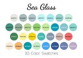 Sea Glass Color Swatches Color Palette