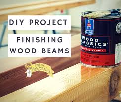 diy project finishing wood beams