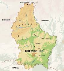 Dozens of rivers are found in the middle east (asia). Luxembourg Physical Map