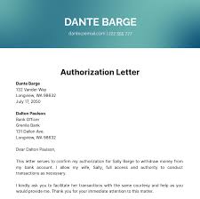 free authorization letter templates