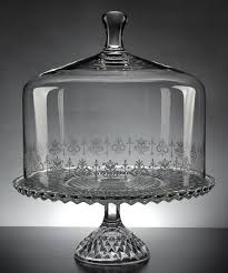 Glass Cake Stand With Glass Dome