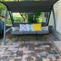 Grab your favorite drink and enjoy the simple relaxing shade in a matter of minutes with the canopy tent. Andover Mills Marquette 3 Seat Daybed Porch Swing With Stand Reviews Wayfair