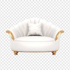 golden sofa png isolated