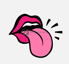 pop art vector speaking red lips