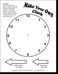 Best Photos Of Make A Paper Clock Template Make Your Own