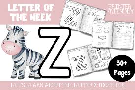 pre k letter z themed activity workbook