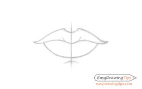 how to draw lips from 3 diffe views