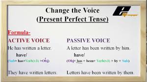 In this topic, you are practicing passive voice to explain how something is created. Change The Voice Present Perfect In English Youtube