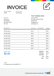 Freelance Writing Invoice Template Free Download Send In