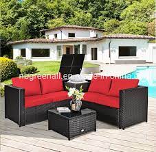 4pcs Outdoor Patio Rattan Furniture Set