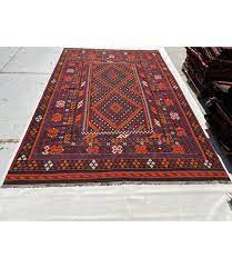 handmade afghan kilim area rug orange