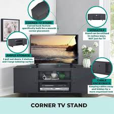 Homestock Gray Corner Tv Stand For 50