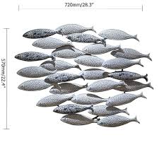 Modern Metal Fish Wall Decor Art