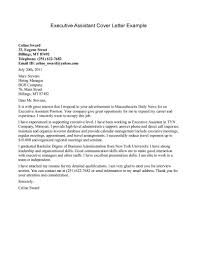 Administrative Assistant Cover Letter Example   Career      Cover Letter Tips for Executive Assistant