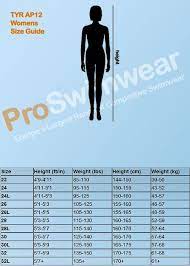 tyr ap12 women s kneeskin size guide