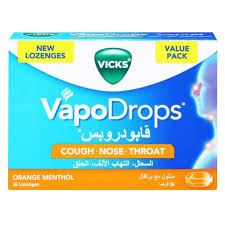 vicks vapodrops orange menthol