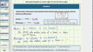 y intercept given a linear equation